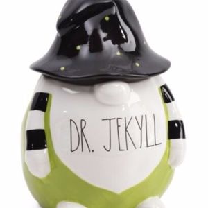 RAE DUNN Dr Jekyll Gnome Canister with lid NEW in box.